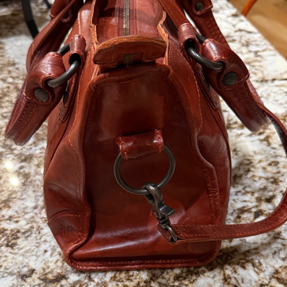 FRYE MELISSA SATCHEL, Clay - Picture 4 of 12